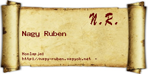 Nagy Ruben névjegykártya