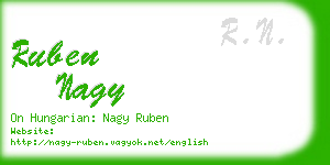 ruben nagy business card